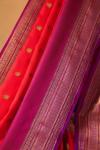 Sunset Red Kanjivaram Silk Saree