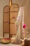 Dutch White Tissue Organza Saree