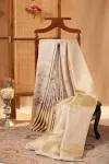 Warm White Kanjivaram Silk saree