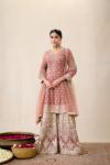Beige Pink Sharara Set