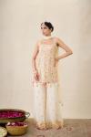 Celestial White Sharara Set