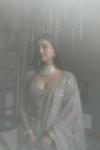Ice grey organza Lehenga Set
