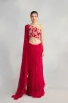Rani Pink Georgette Drape Saree