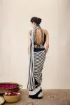 Black and White Saree Set