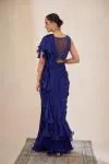 Navy Blue Drape Saree