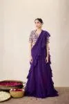 Dark Purple Sharara Set
