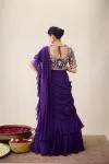 Dark Purple Sharara Set
