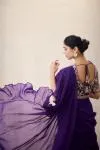 Dark Purple Sharara Set