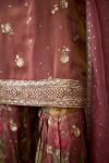 Brick Brown Tissue Silk Garara