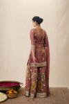 Brick Brown Tissue Silk Garara