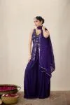 Royal Purple Sharara Set