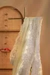 Pista Tissue Organza Saree