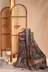 Midnight black Pure Georgette Saree