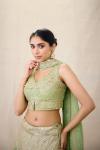 Parrot Green Lehenga Set