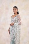 Light Steel Blue Net Saree