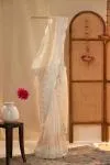 Champagne Tissue Organza Saree
