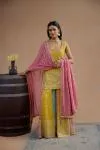 Mustard Yellow Sharara Set