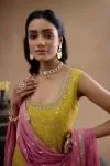 Mustard Yellow Sharara Set