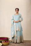 Light Blue Sharara Set