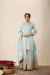 Light Blue Sharara Set