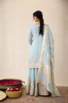 Light Blue Sharara Set