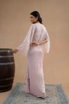 Dusty Pink Drape Saree Set