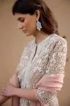 Salmon Pink Sharara Set
