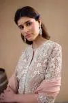 Salmon Pink Sharara Set