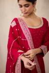 Magenta Pink Anarkali Set 