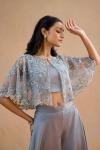 Smoke Grey Sharara Set