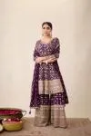 Dark Purple Sharara Set