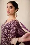 Dark Purple Sharara Set