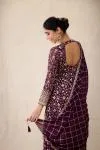 Dark Purple Sharara Set