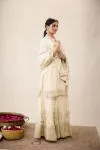 Ivory Tissue Silk Sharara
