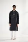 Black Cotton Mirror Kurta Set