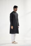 Black Cotton Mirror Kurta Set