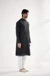 Black Cotton Mirror Kurta Set