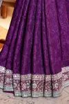 Brinjal purple Georgette Sequin saree