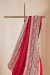 Vermillion Georgette Saree
