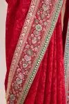 Vermillion Georgette Saree