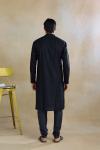 Black Monga Silk Kurta Set