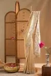 Golden Yellow Uppada Tissue Saree