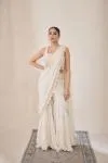 Dove White Garara Saree Set