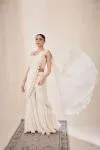 Dove White Garara Saree Set