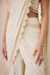 Dove White Garara Saree Set