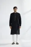 Black Cotton Mirror Kurta Set