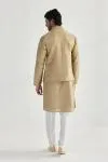 Gold Silk Half Jacket Set
