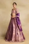 Purple Banarasi Lehenga Set