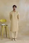 Beige Silk Kurta Set