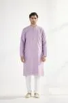 Lavender Chanderi Cotton Kurta Set